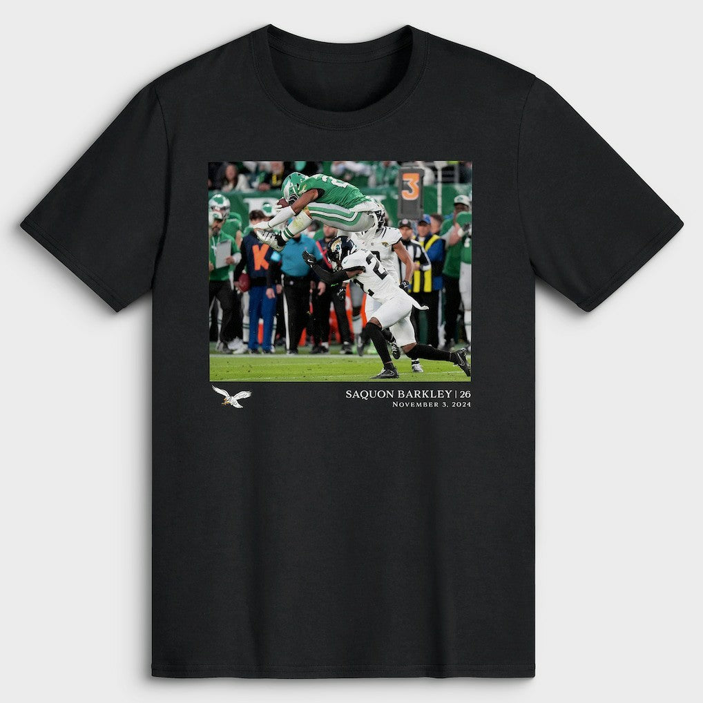 Saquon Barkley Philadelphia Eagles NFL Flash Features Week 9 T-Shirt Black