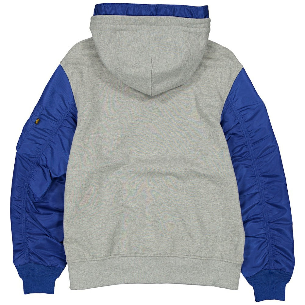 Chicago Cubs New Era x Alpha Industries Full-Zip Hoodie Jacket - Heather Gray/Royal Jackets