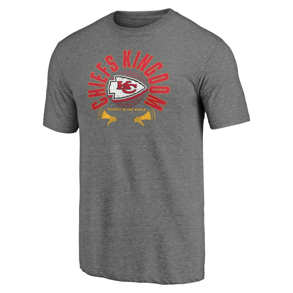 Kansas City Chiefs Hot Route Tri-Blend T-Shirt Heather Gray