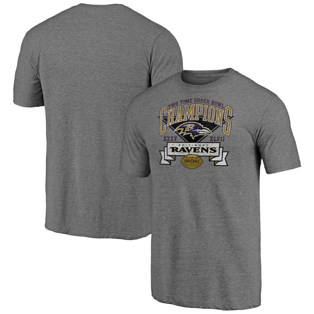Baltimore Ravens Hot Route Tri-Blend T-Shirt Heather Gray