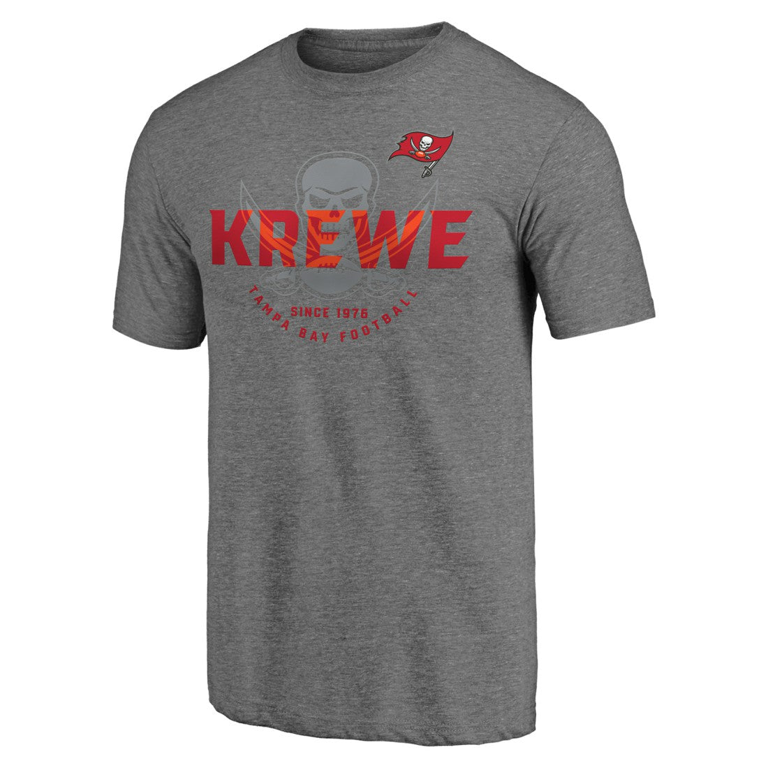 Tampa Bay Buccaneers Hot Route Tri-Blend T-Shirt Heather Gray
