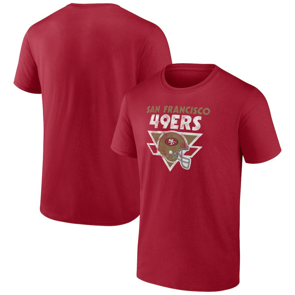 San Francisco 49ers Retro Helmet T-Shirt Scarlet