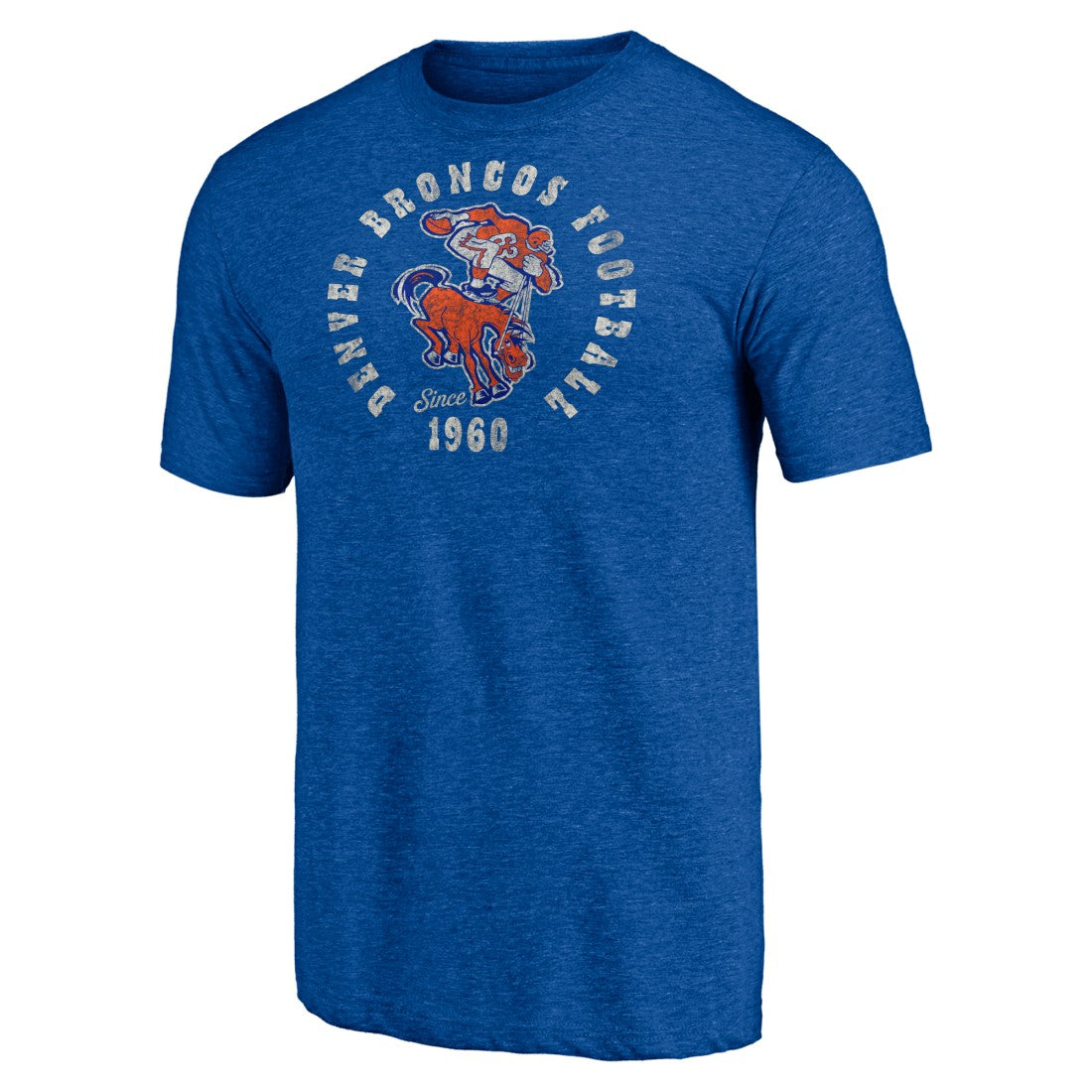 Denver Broncos Vintage Tri-Blend T-Shirt Royal
