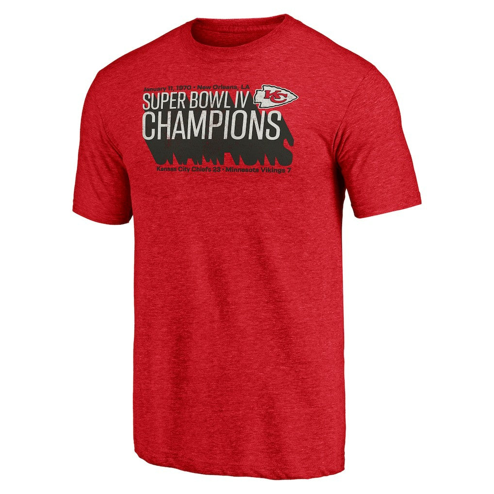 Kansas City Chiefs Vintage Tri-Blend T-Shirt Red