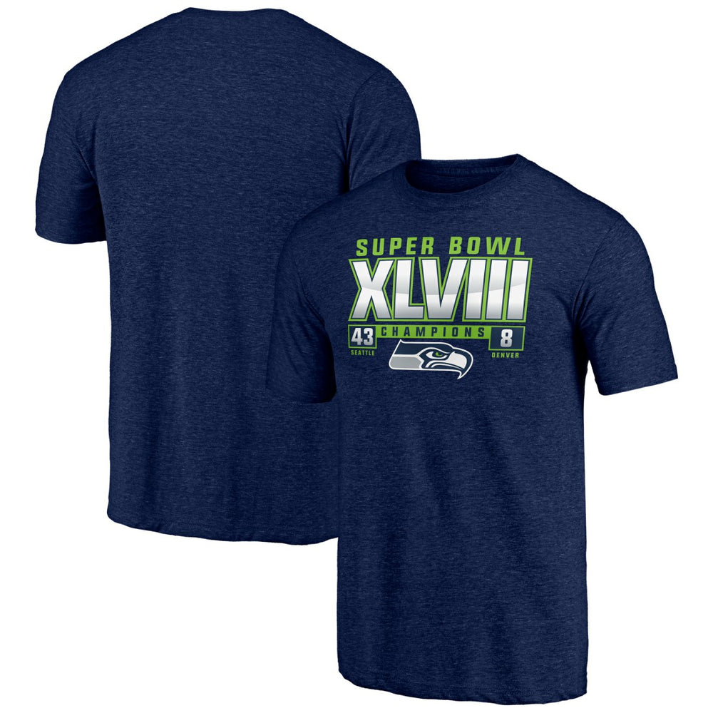 Seattle Seahawks Vintage Tri-Blend T-Shirt College Navy