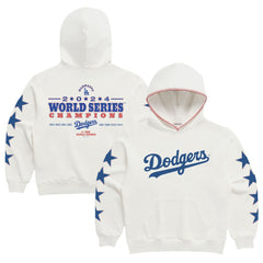Los Angeles Dodgers Madhappy 2024 World Series Champions Star Pullover Hoodie - White Hoodies