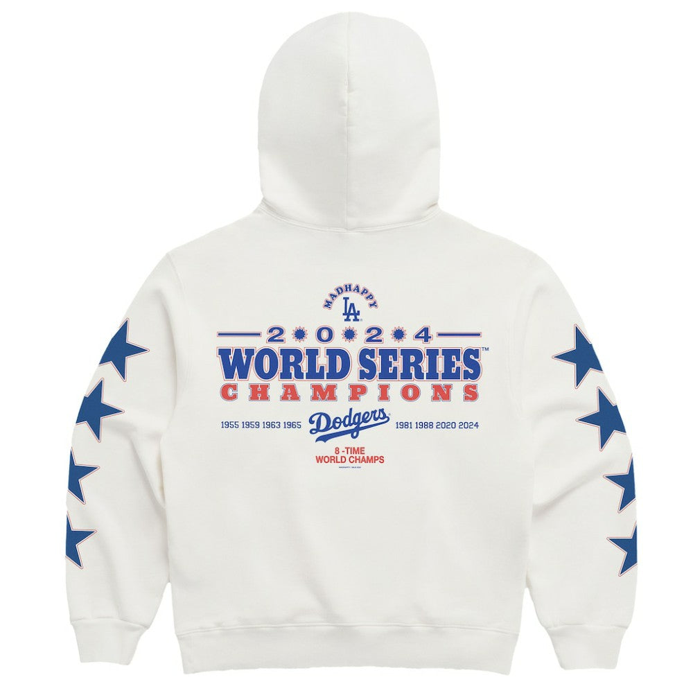 Los Angeles Dodgers Madhappy 2024 World Series Champions Star Pullover Hoodie - White Hoodies