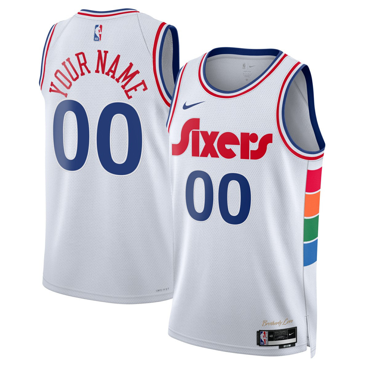 Philadelphia 76ers Unisex 2024/25 Custom Swingman Jersey City Edition White