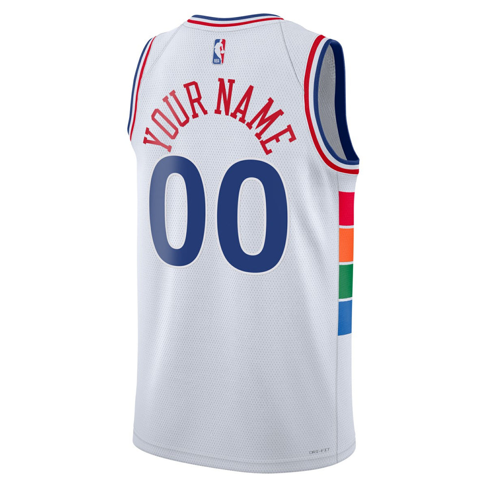 Philadelphia 76ers Unisex 2024/25 Custom Swingman Jersey City Edition White