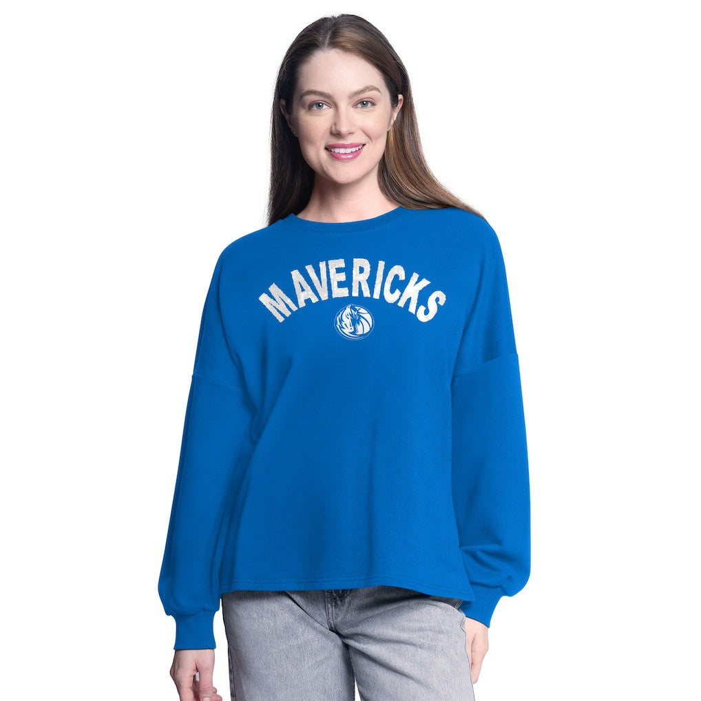 Dallas Mavericks G-III 4Her by Carl Banks Women's Athletic Pullover Sweatshirt Royal