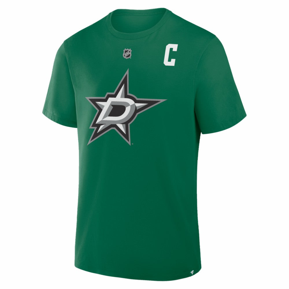 NHL Jamie Benn Dallas Stars Fanatics Captain Authentic Stack Name & Number T-Shirt - Kelly Green