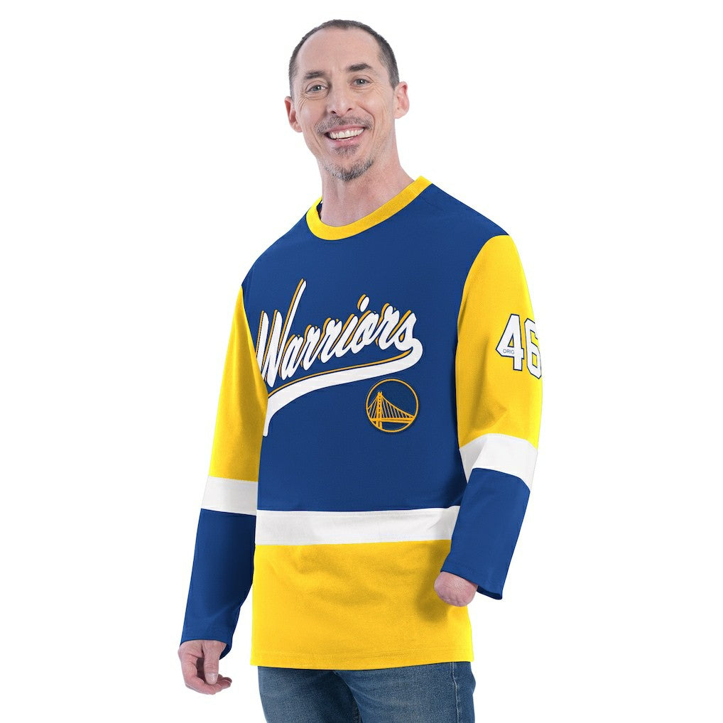 Golden State Warriors G-III Sports by Carl Banks Adaptive Rugby Long Sleeve Top Royal