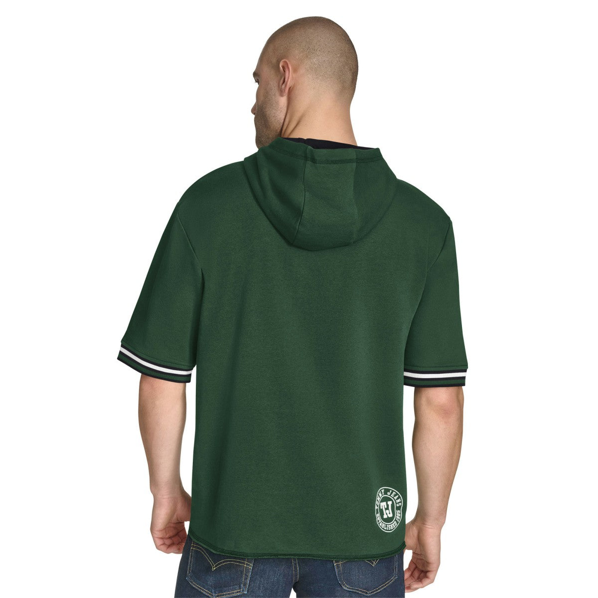 Milwaukee Bucks Tommy Jeans Paul French Terry Short Sleeve Pullover Hoodie Hunter Green