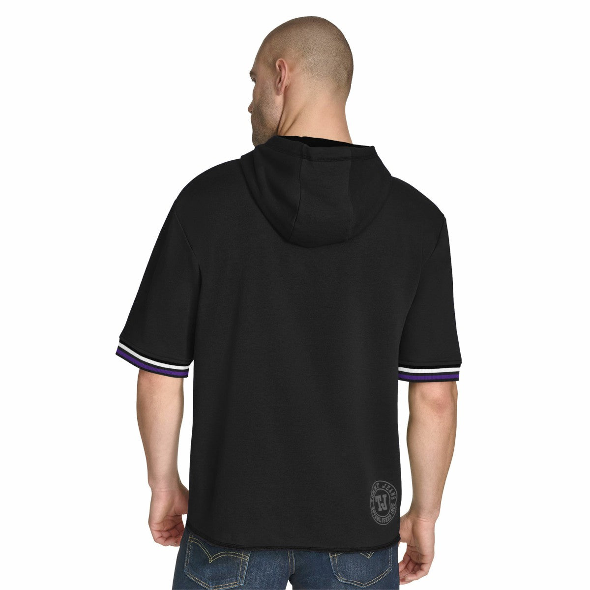 Sacramento Kings Tommy Jeans Paul French Terry Short Sleeve Pullover Hoodie Black