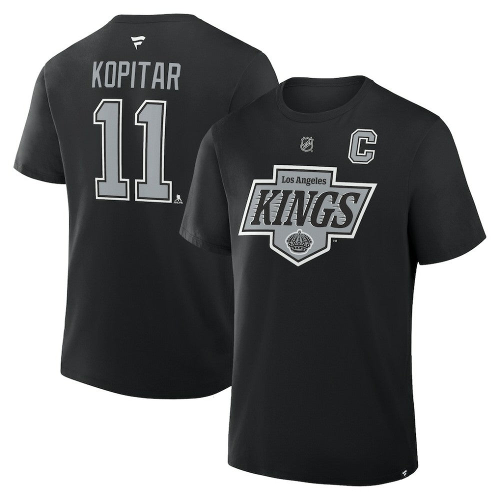 NHL Anze Kopitar Los Angeles Kings Fanatics Authentic Stack Name & Number T-Shirt - Black