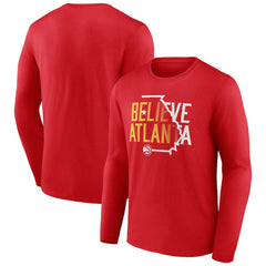 Atlanta Hawks Team Pride Long Sleeve T-Shirt Red