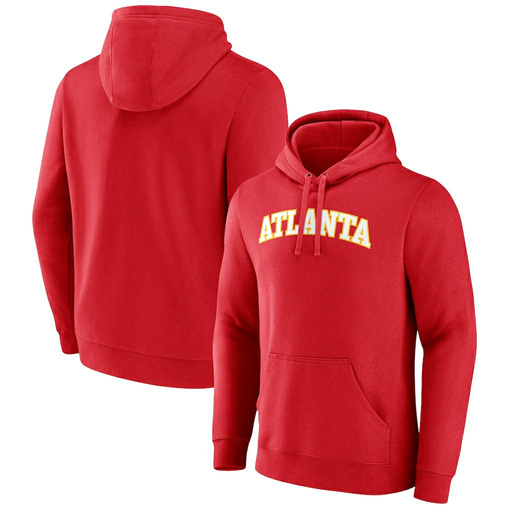Atlanta Hawks Wordmark Pullover Hoodie Red