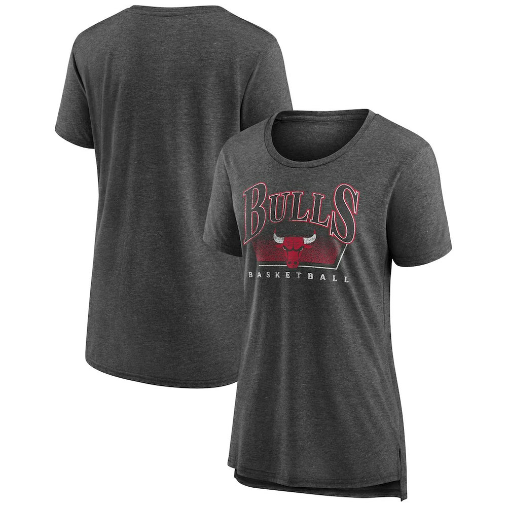 Chicago Bulls Women's Selection Tri-Blend T-Shirt Gray