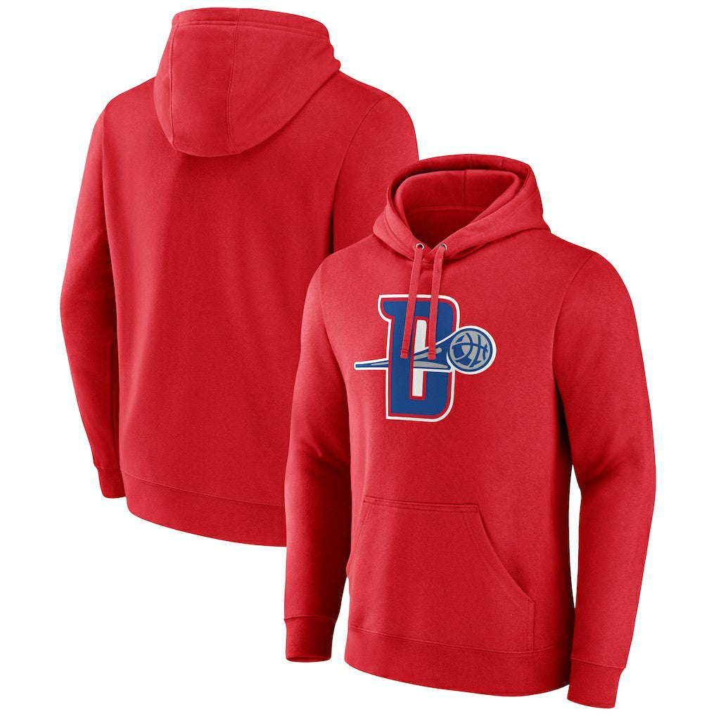 Detroit Pistons Alternate Logo Pullover Hoodie Red