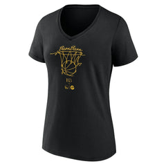 Golden State Warriors Women's Bam Bam V-Neck T-Shirt Black