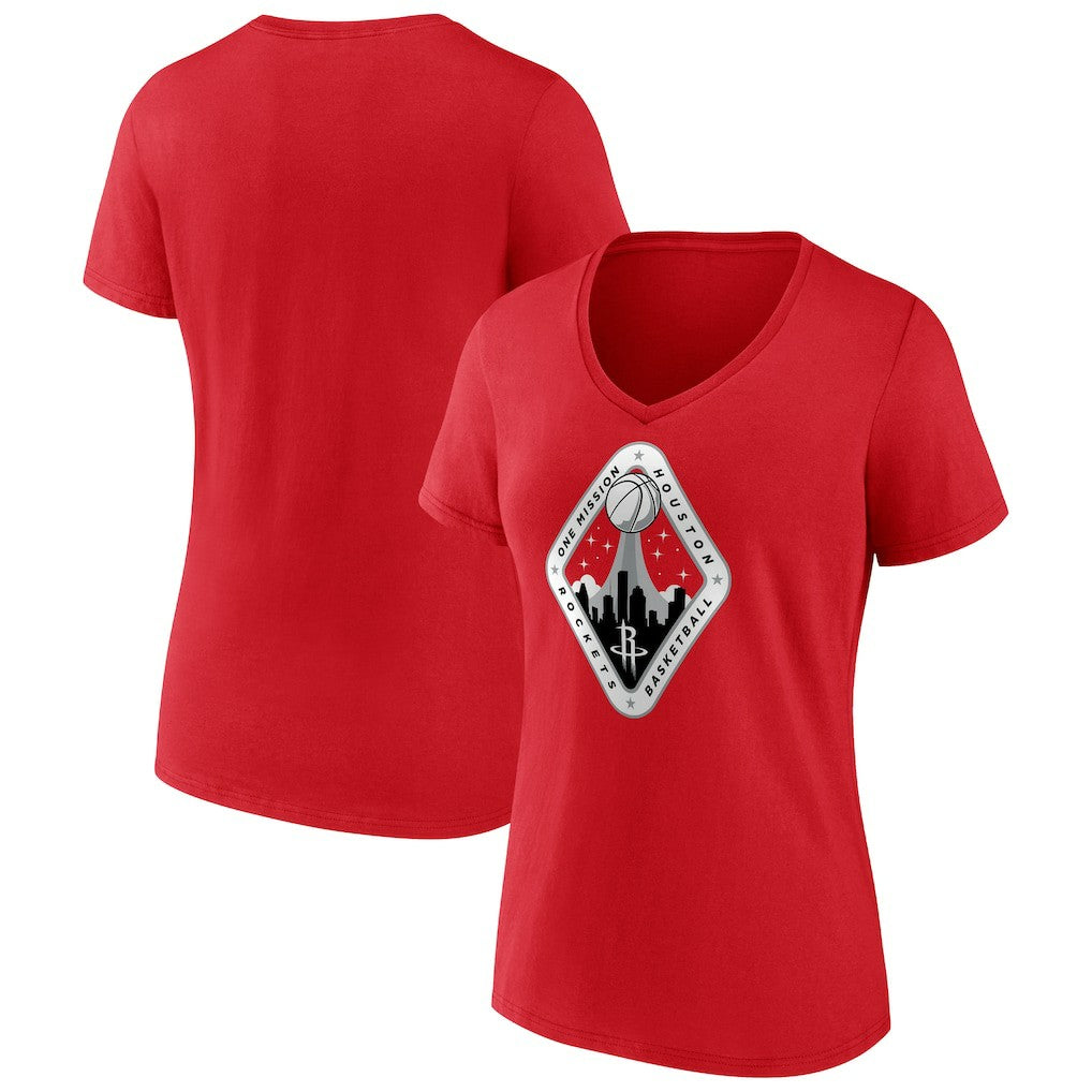 Houston Rockets Women's Team Pride V-Neck T-Shirt Red