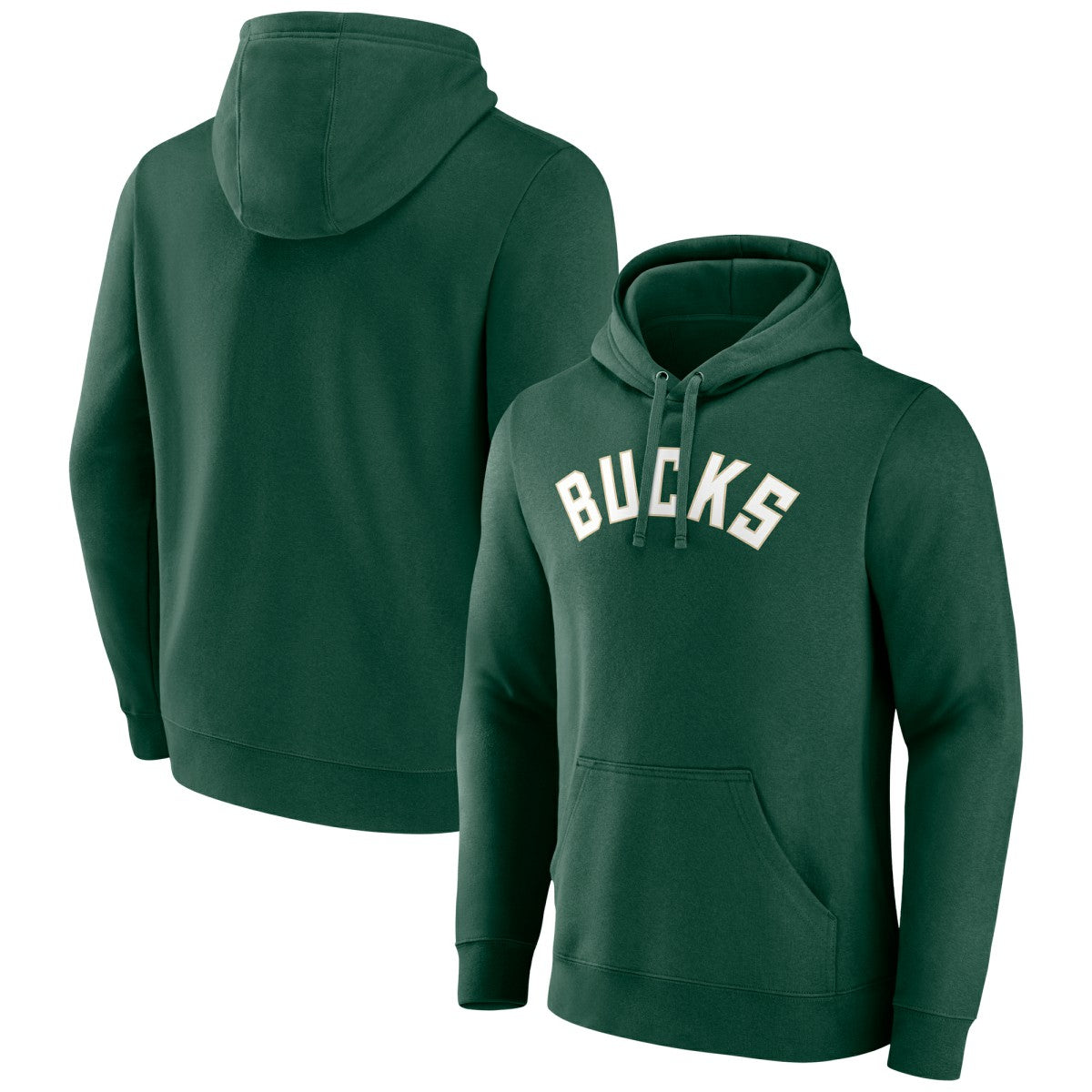 Milwaukee Bucks Wordmark Pullover Hoodie Hunter Green