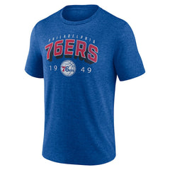 Philadelphia 76ers Backboard Tri-Blend T-Shirt Royal