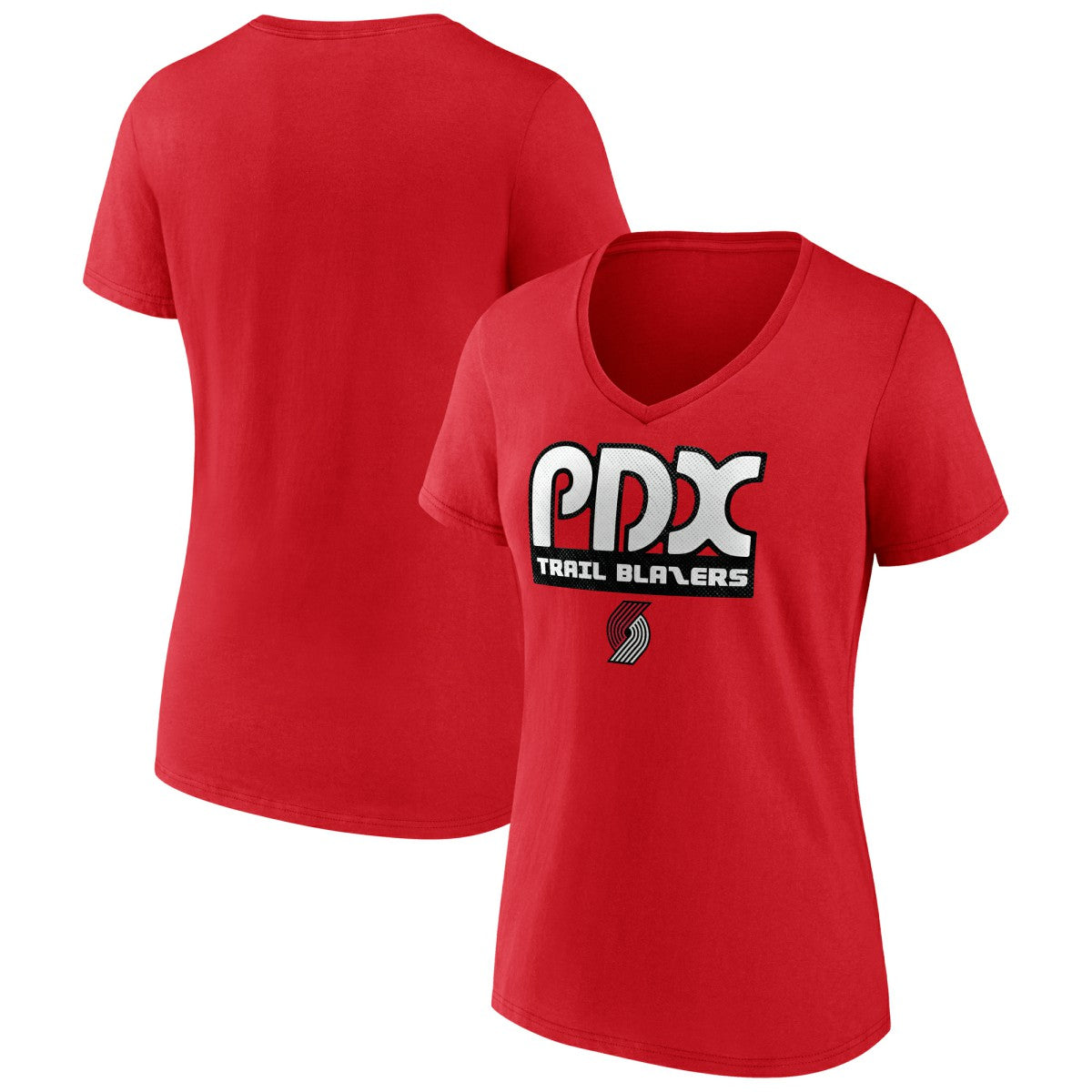 Portland Trail Blazers Women's Team Pride V-Neck T-Shirt Red