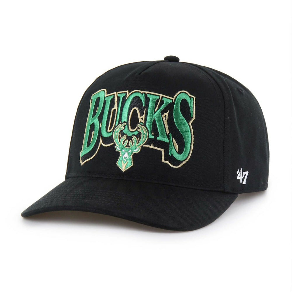Milwaukee Bucks '47 Every Time Past Champs Hitch Adjustable Hat Black