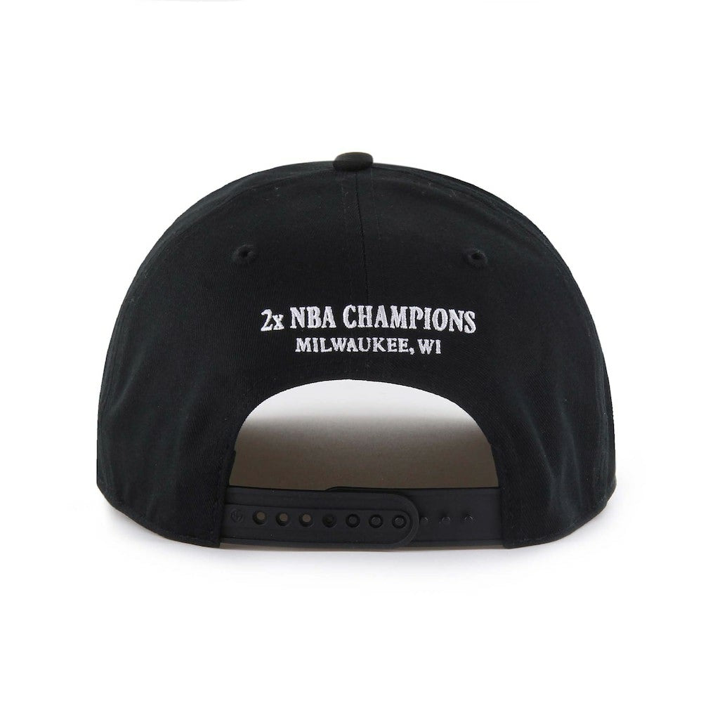 Milwaukee Bucks '47 Every Time Past Champs Hitch Adjustable Hat Black