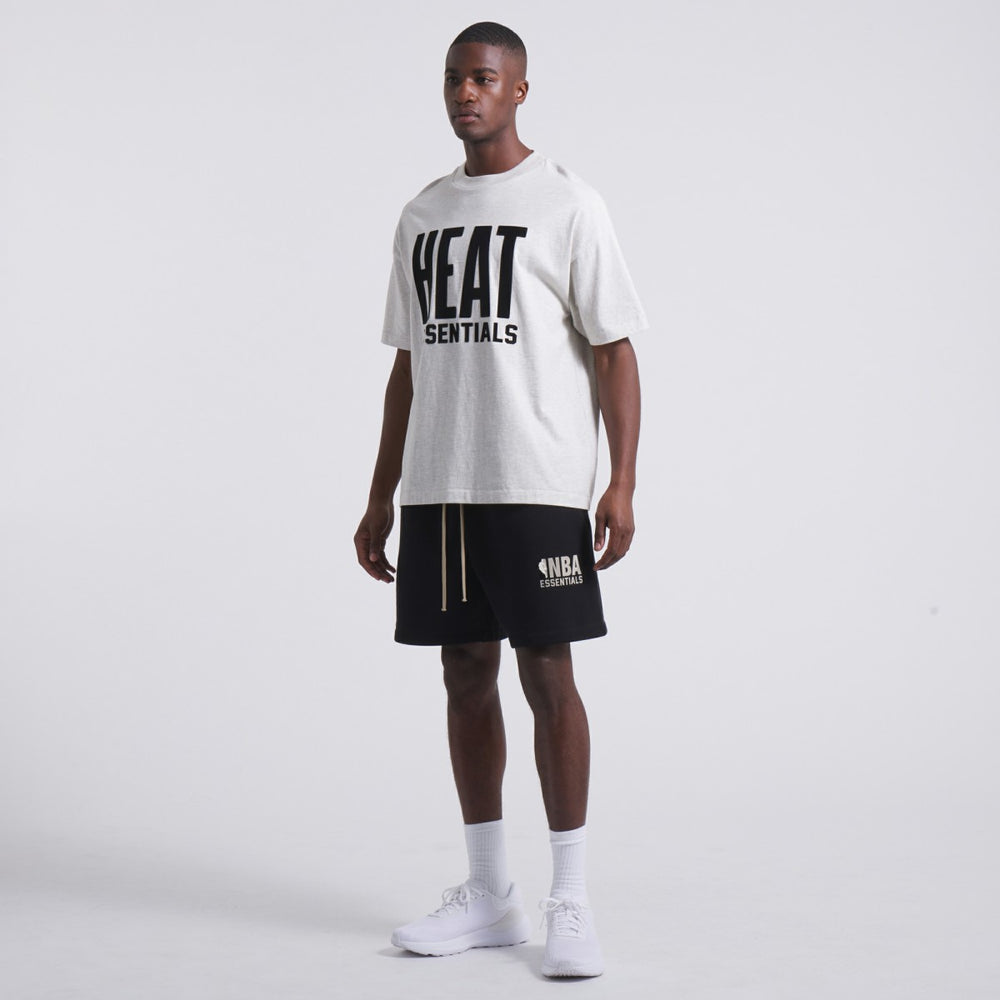 Miami Heat Fear of God Unisex NBA x ESSENTIALS T-Shirt Heather Gray