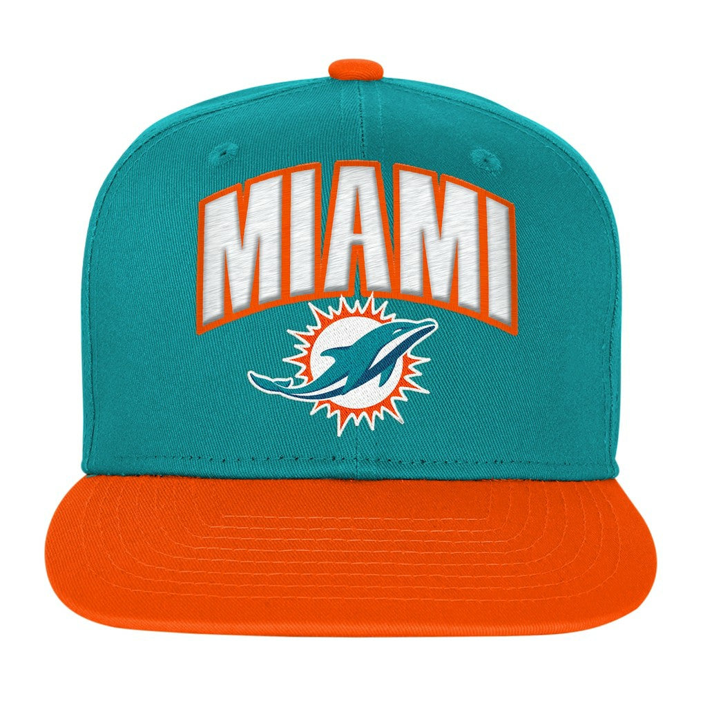 Miami Dolphins Outerstuff Youth Essentials Snapback Hat Aqua