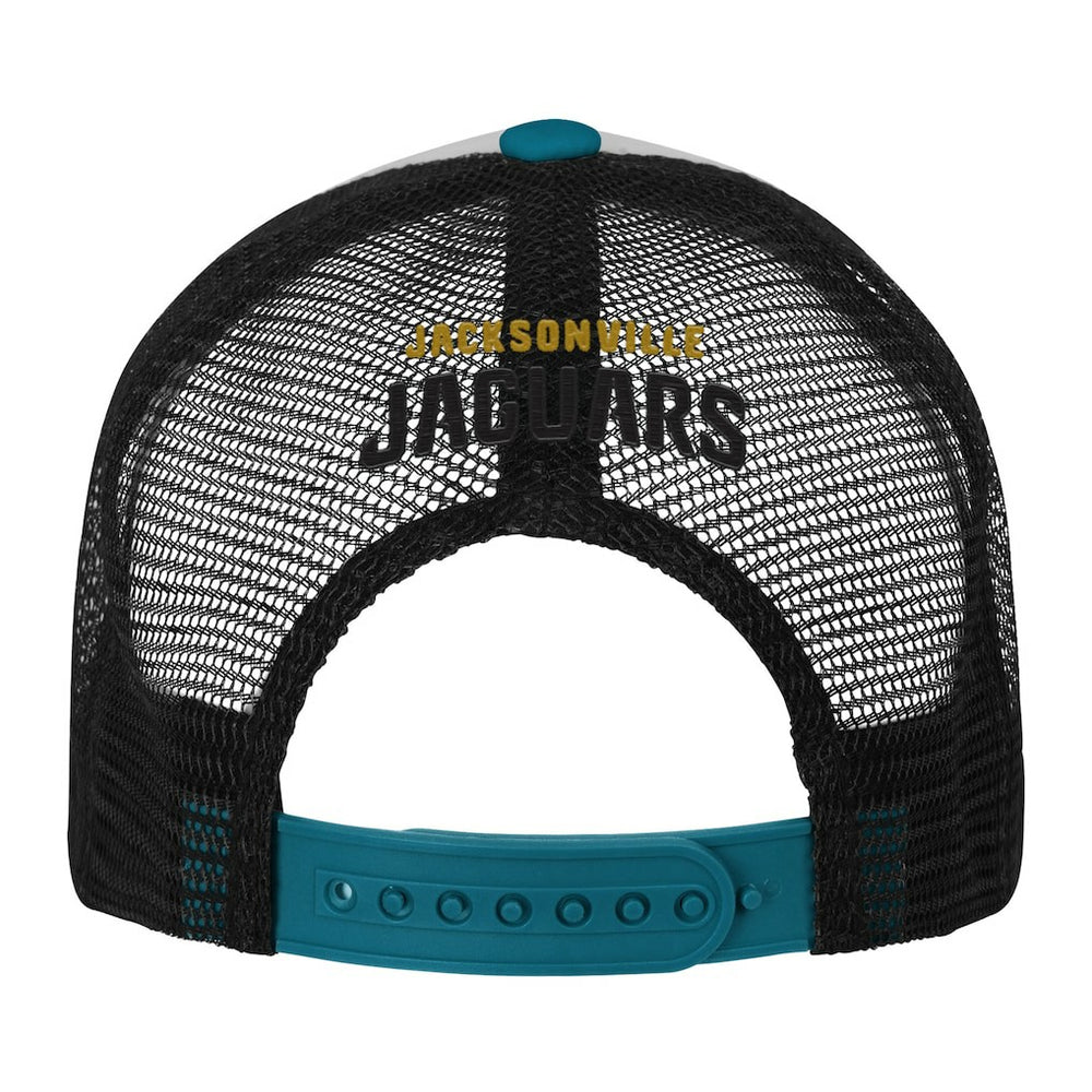 Jacksonville Jaguars Youth Essentials Trucker Adjustable Hat White/Teal