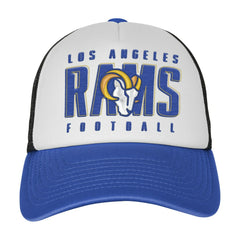 Los Angeles Rams Youth Essentials Trucker Adjustable Hat White/Royal
