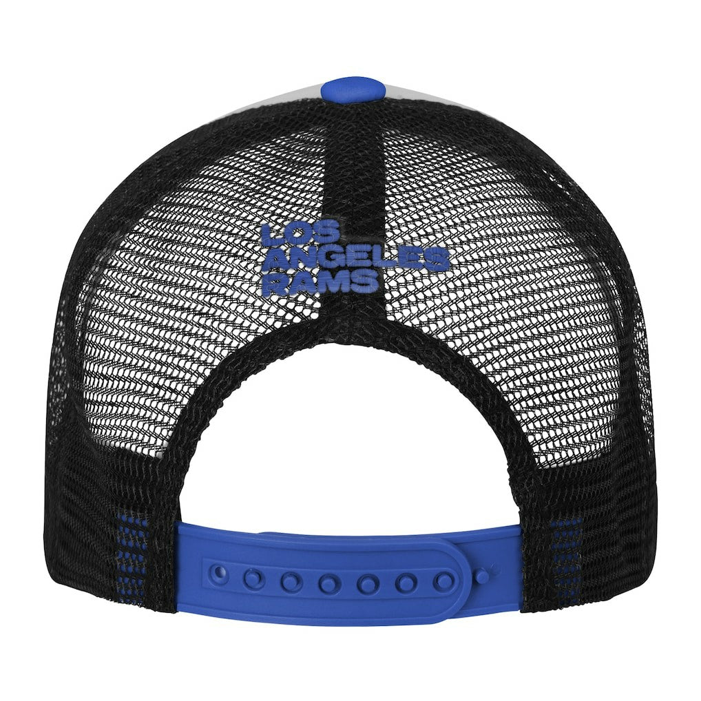 Los Angeles Rams Youth Essentials Trucker Adjustable Hat White/Royal