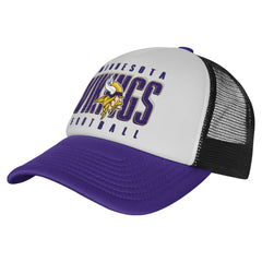 Minnesota Vikings Youth Essentials Trucker Adjustable Hat White/Purple