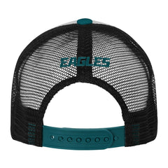 Philadelphia Eagles Youth Essentials Trucker Adjustable Hat White/Midnight Green
