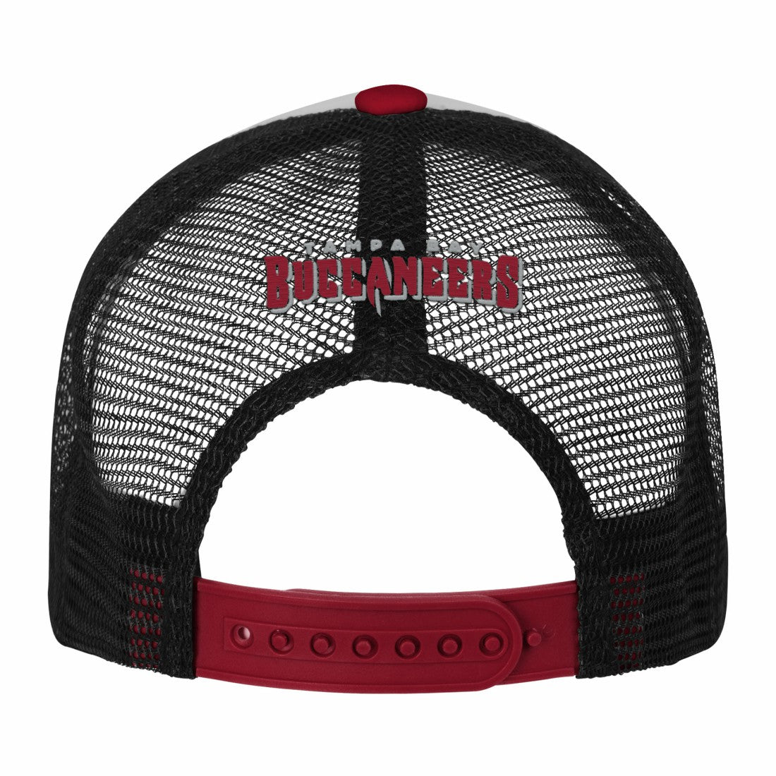 Tampa Bay Buccaneers Youth Essentials Trucker Adjustable Hat White/Red
