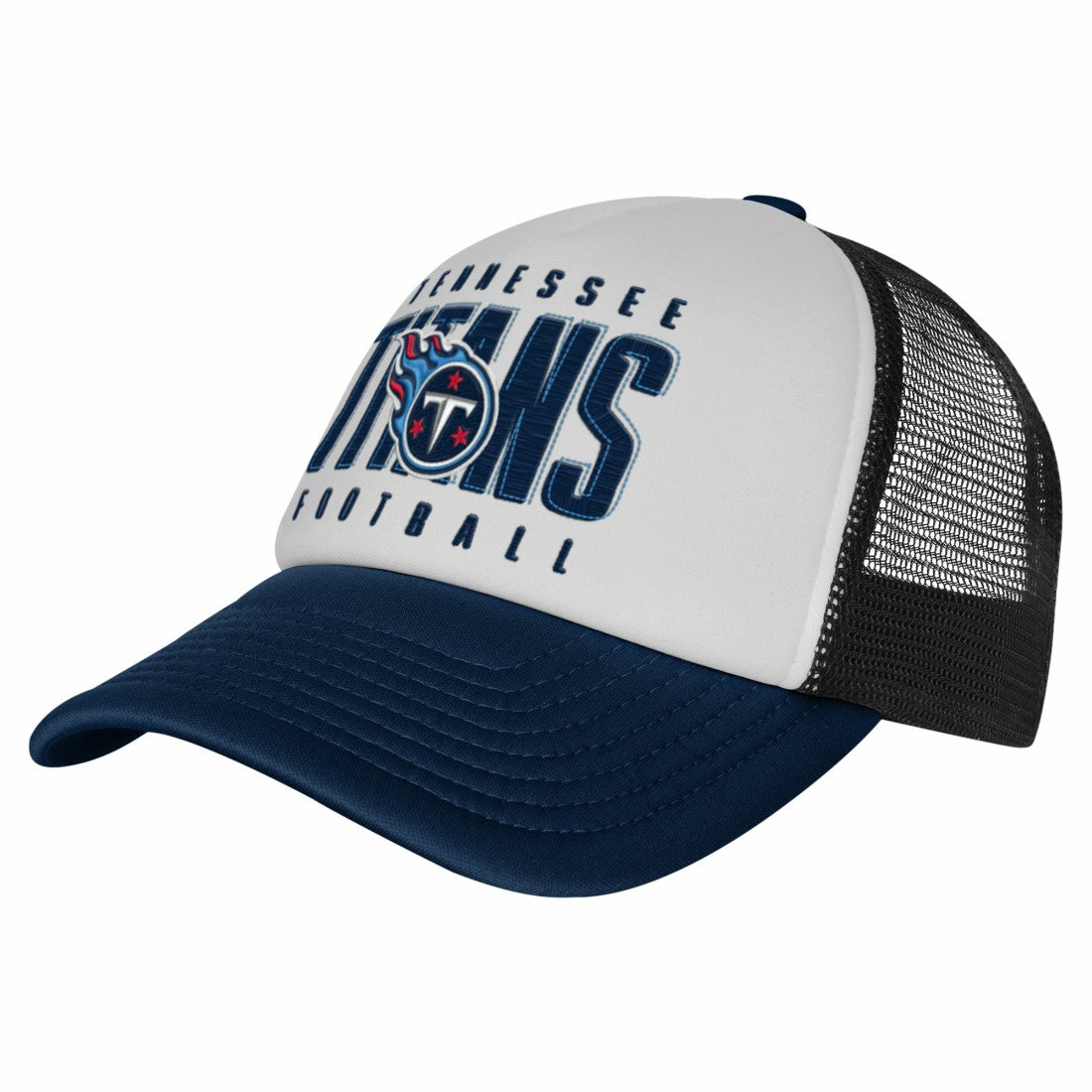 Tennessee Titans Youth Essentials Trucker Adjustable Hat White/Navy