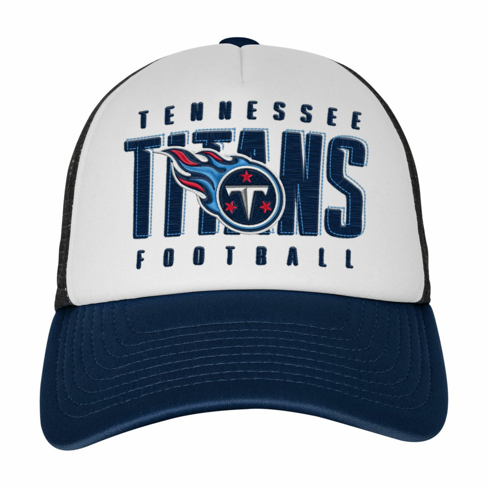 Tennessee Titans Youth Essentials Trucker Adjustable Hat White/Navy