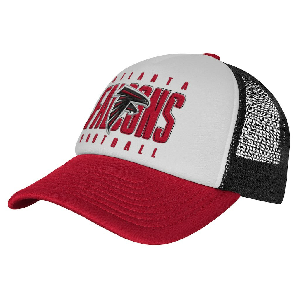 Atlanta Falcons Youth Essentials Trucker Adjustable Hat White/Red