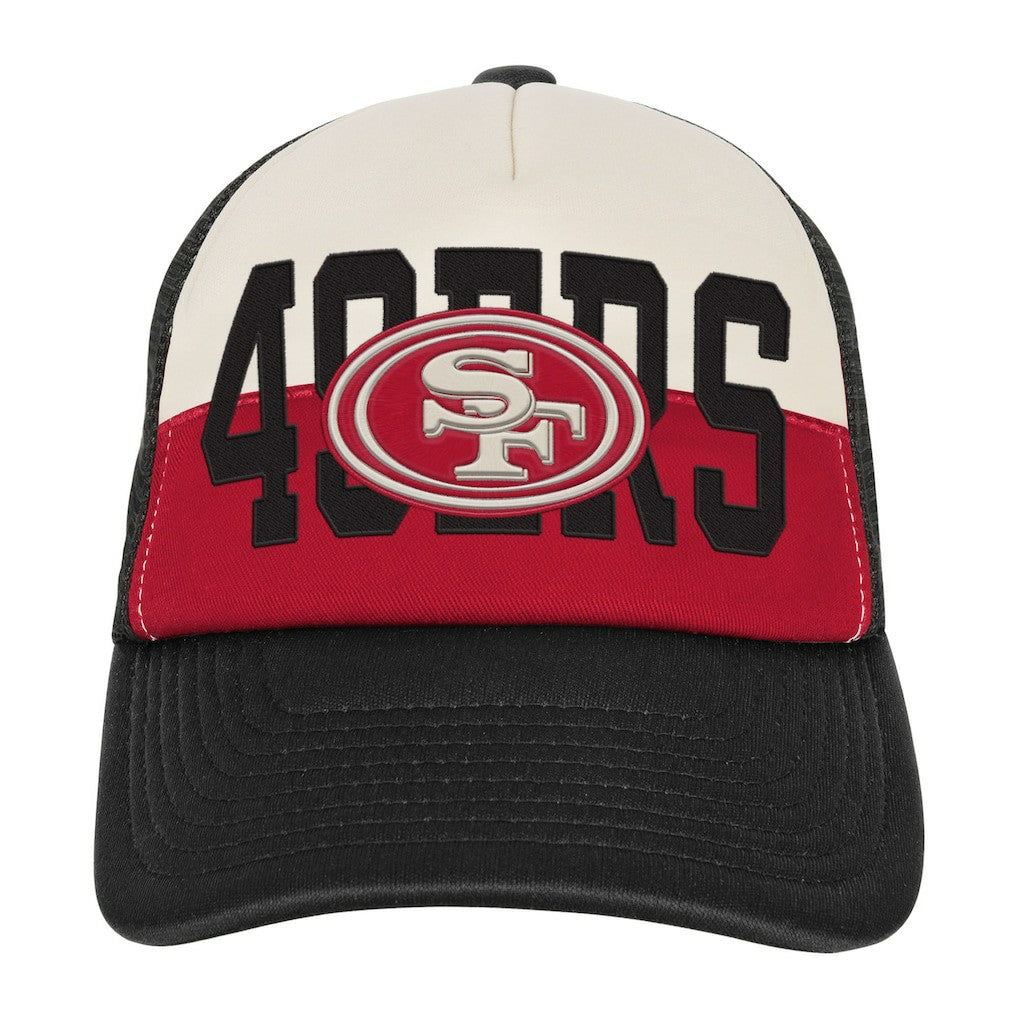 San Francisco 49ers Youth Modern Fan Trucker Adjustable Hat White/Black