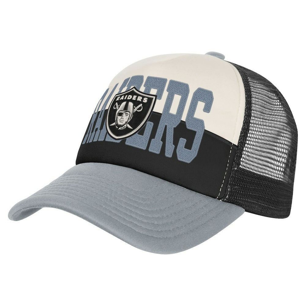 Las Vegas Raiders Youth Modern Fan Trucker Adjustable Hat White/Silver