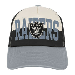 Las Vegas Raiders Youth Modern Fan Trucker Adjustable Hat White/Silver