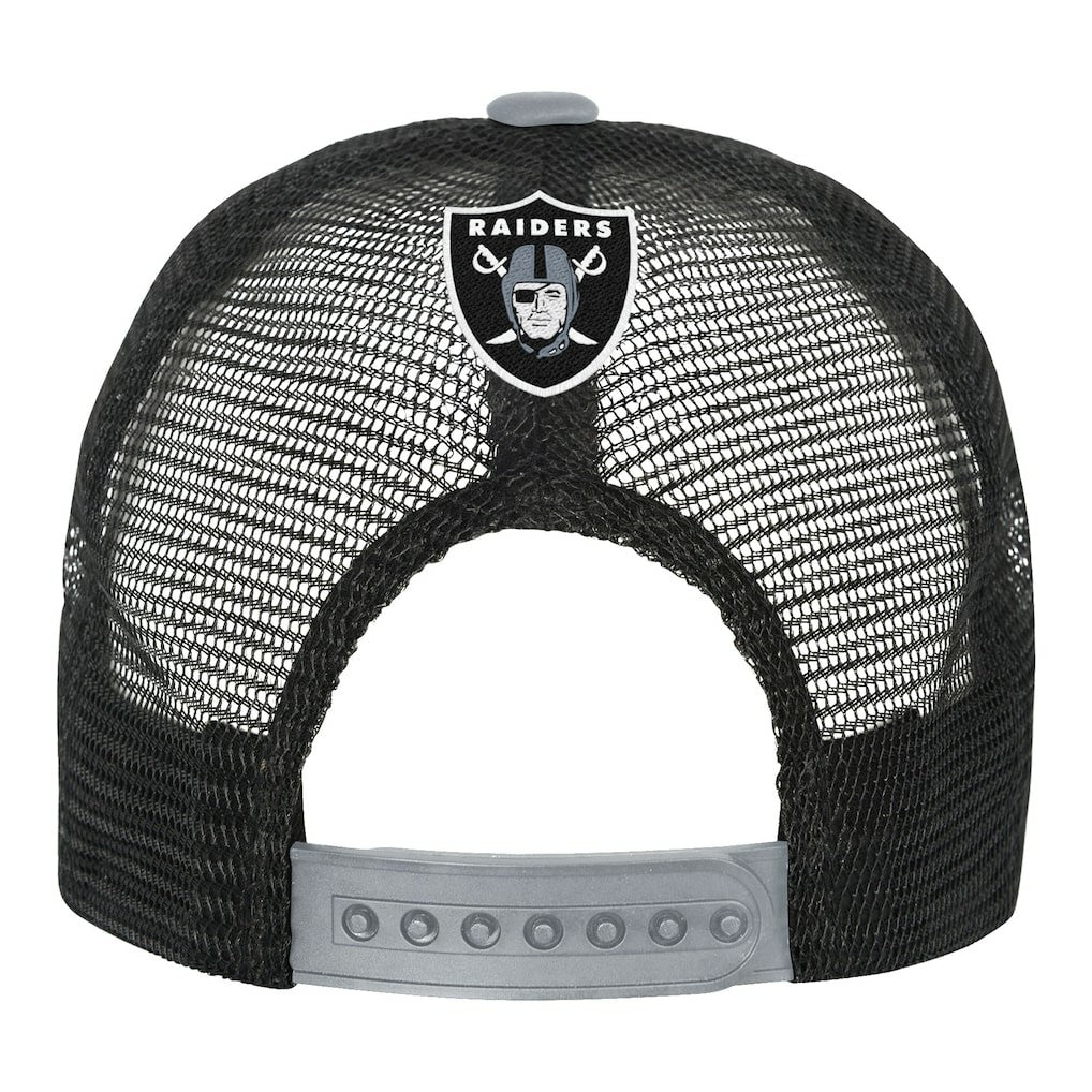Las Vegas Raiders Youth Modern Fan Trucker Adjustable Hat White/Silver