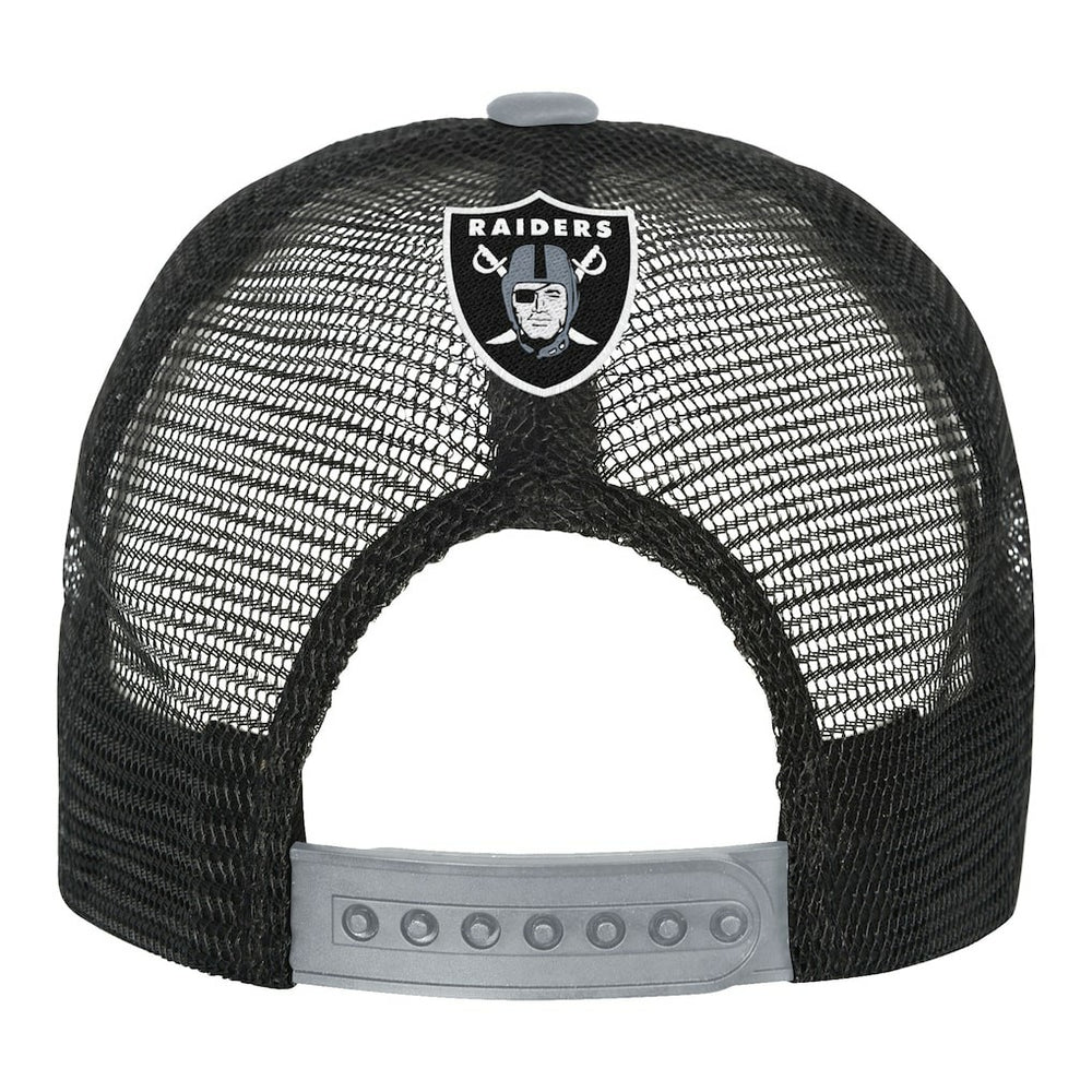 Las Vegas Raiders Youth Modern Fan Trucker Adjustable Hat White/Silver