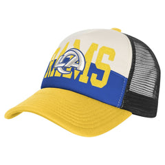 Los Angeles Rams Youth Modern Fan Trucker Adjustable Hat White/Gold