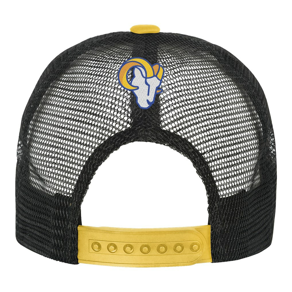 Los Angeles Rams Youth Modern Fan Trucker Adjustable Hat White/Gold