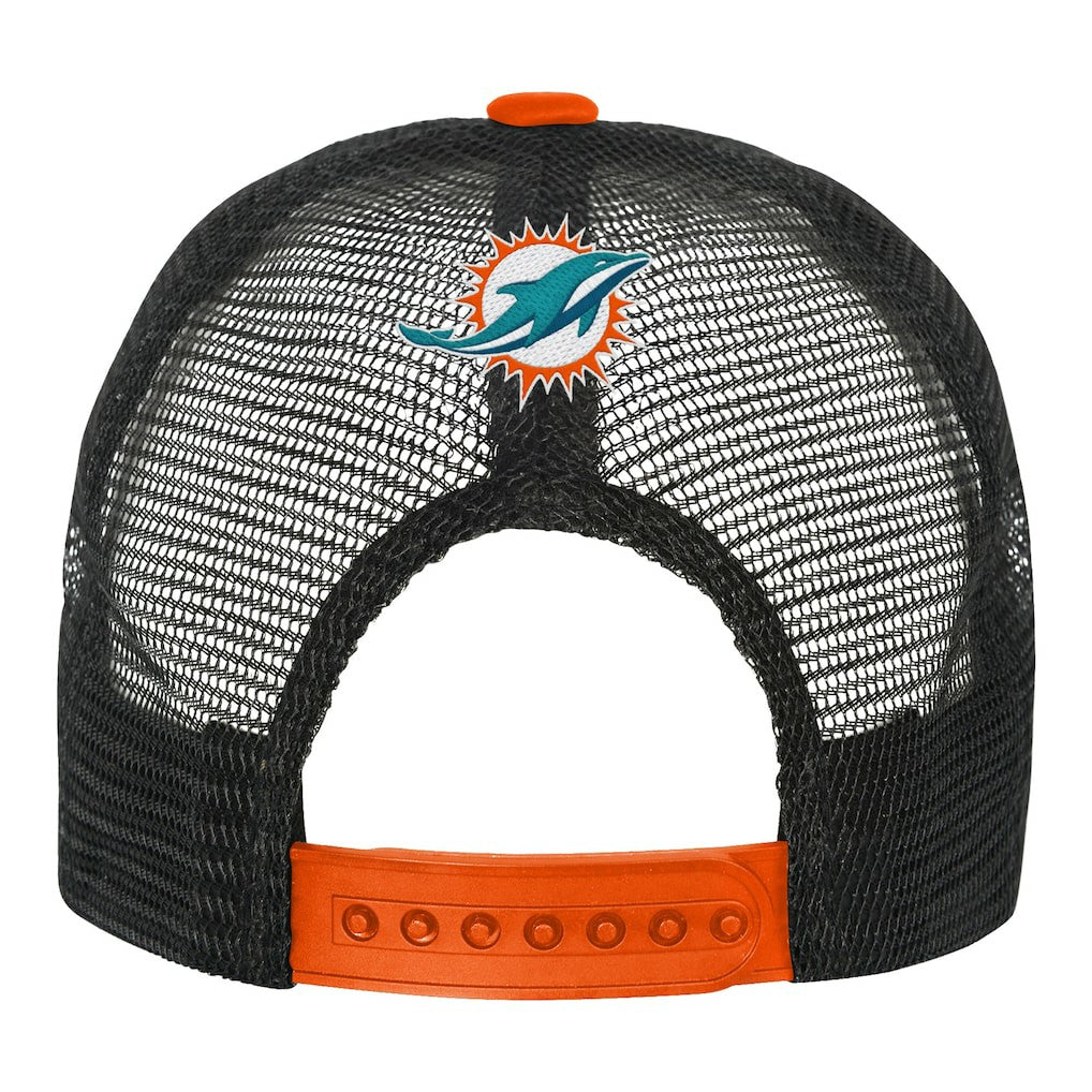 Miami Dolphins Youth Modern Fan Trucker Adjustable Hat White/Orange