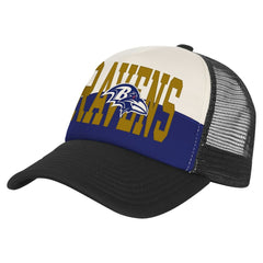 Baltimore Ravens Youth Modern Fan Trucker Adjustable Hat White/Black